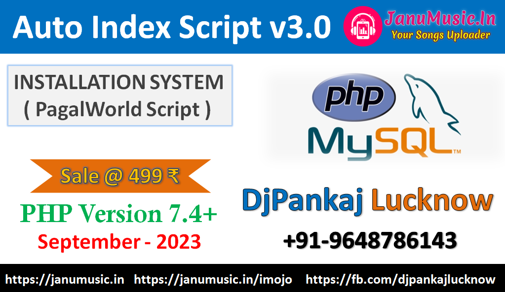 PagalWorld Script - Auto Index V3.0 - 2023 || Latest PHP Version 7.4 || DjPankajLucknow || JanuMusic.mp4